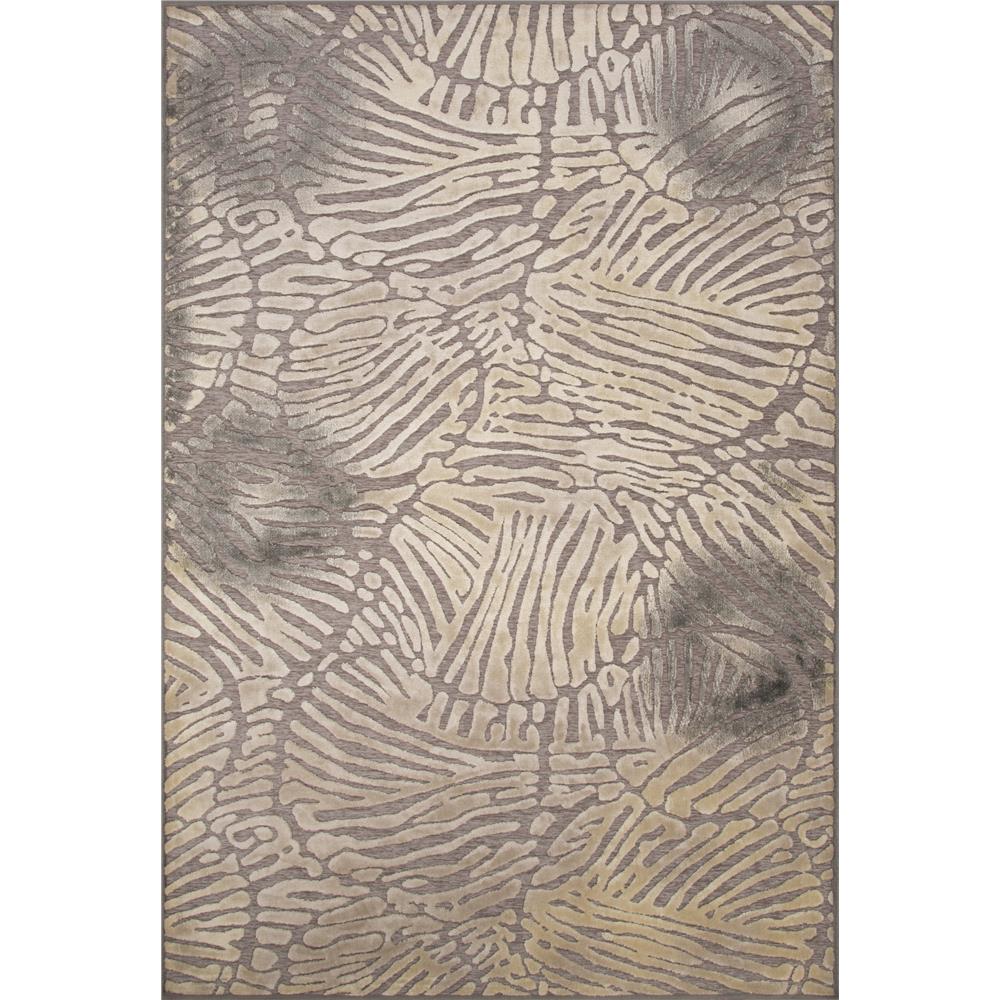 Jaipur Rugs HAR08 Modern Abstract Pattern Gray Rayon and Chenille Area Rug - (2x3.11)