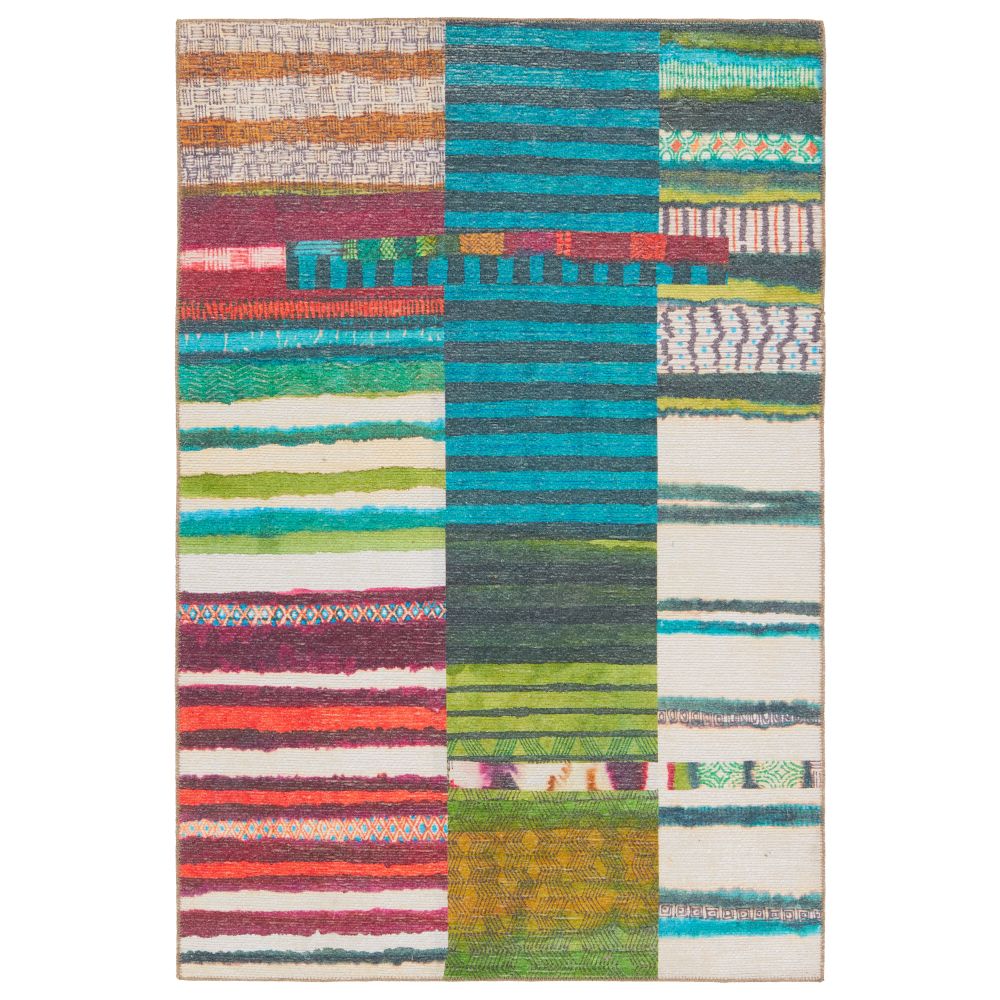Vibe by Jaipur Living IBS04 Bellium Indoor/Outdoor Striped Multicolor/ Blue Area Rug (4