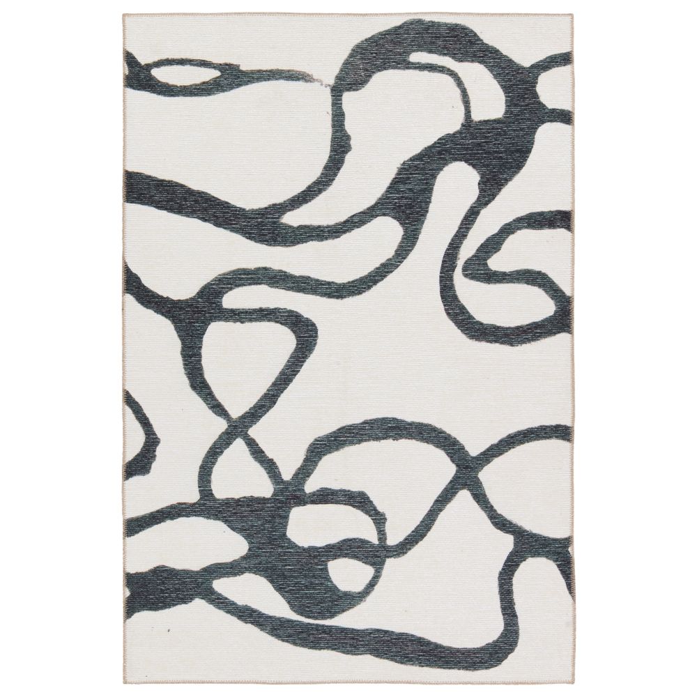 Vibe by Jaipur Living IBS07 or Abstract White/ Gray Area Rug (18"X18")