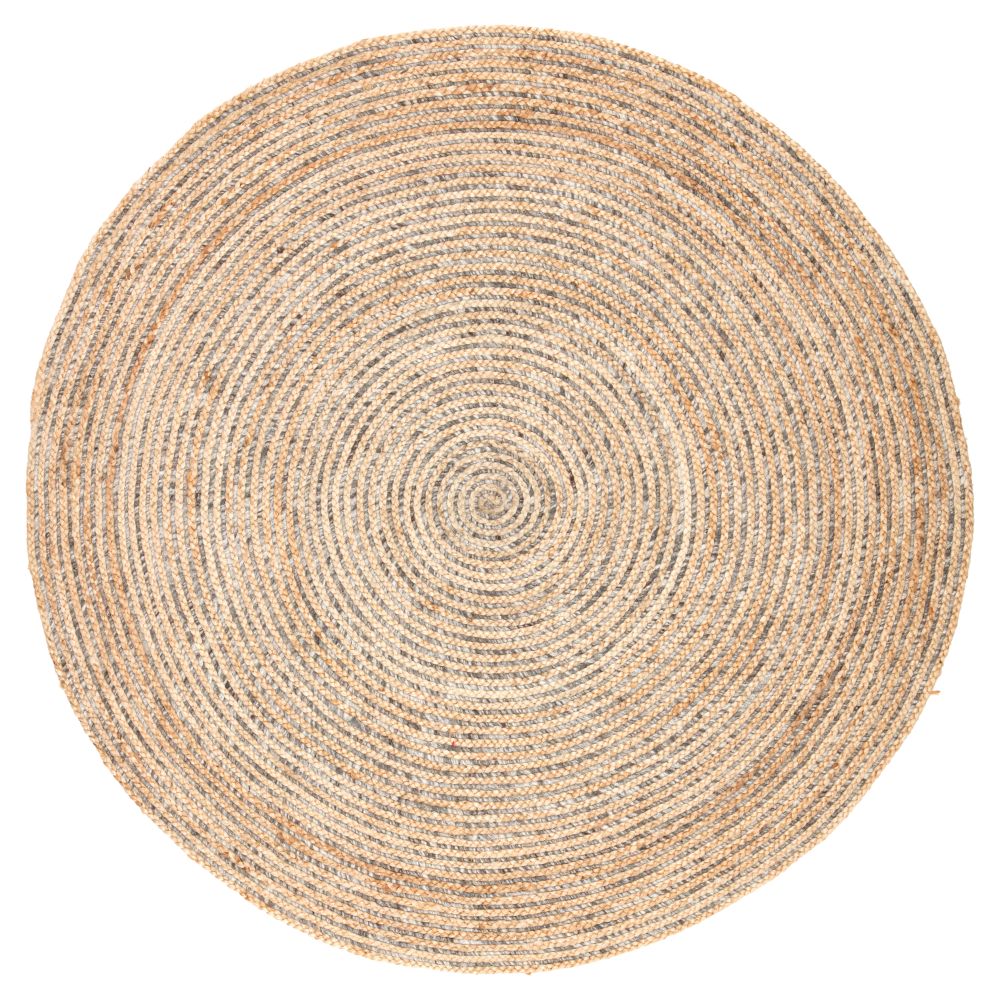 Jaipur Living IDS01 Hastings Natural Solid Beige/ Gray Round Area Rug (6
