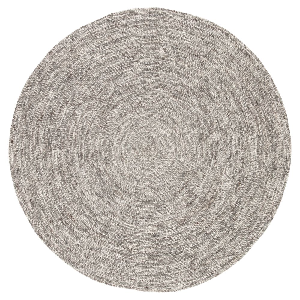 Jaipur Living IDS02 Tenby Natural Solid Gray/ White Round Area Rug (8