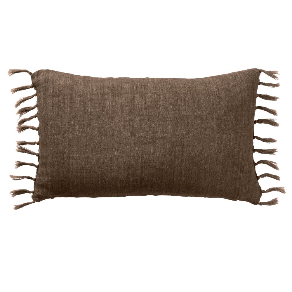 Jaipur Living JEM05 Majere Solid Brown Down Pillow (13"X21" Lumbar)
