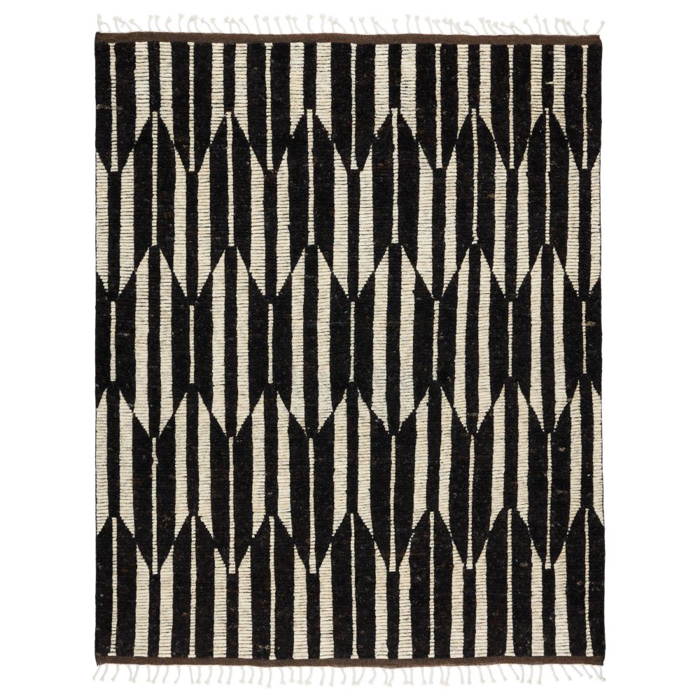 Jaipur Living KEO02 Quest Hand-Knotted Geometric Dark Brown/ Ivory Area Rug (9