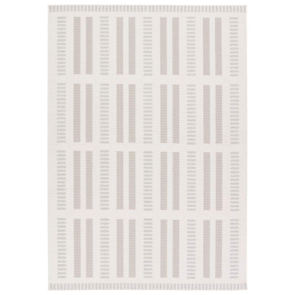 Vibe by Jaipur Living KYS05 Adisa Indoor/Outdoor Striped Cream/Gray Area Rug (6