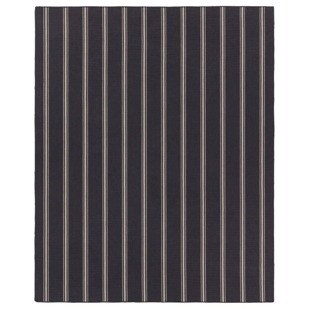Jaipur Rugs LAG04 Barclay Butera by Jaipur Living Memento Handmade Indoor/Outdoor Striped Navy/ Ivory Area Rug (18"X18")
