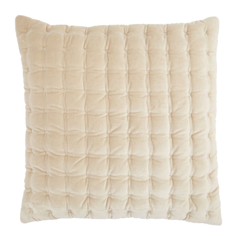 Jaipur Living LXG03 Winchester Solid Beige/ White Down Throw Pillow 26 inch