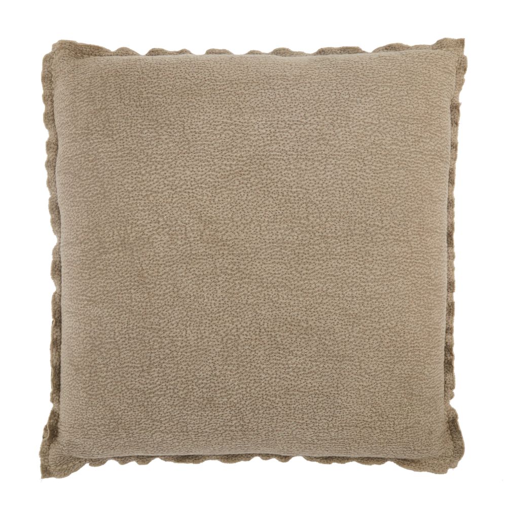 Jaipur Living LXG08 Warrenton Solid Taupe Down Throw Pillow 26 inch