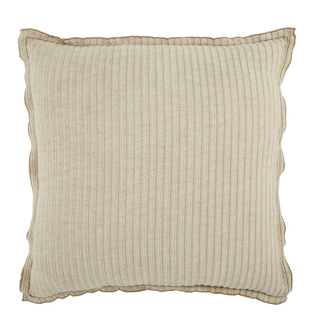Jaipur Living LXG09 Norwood Stripes Beige Down Throw Pillow 26 inch