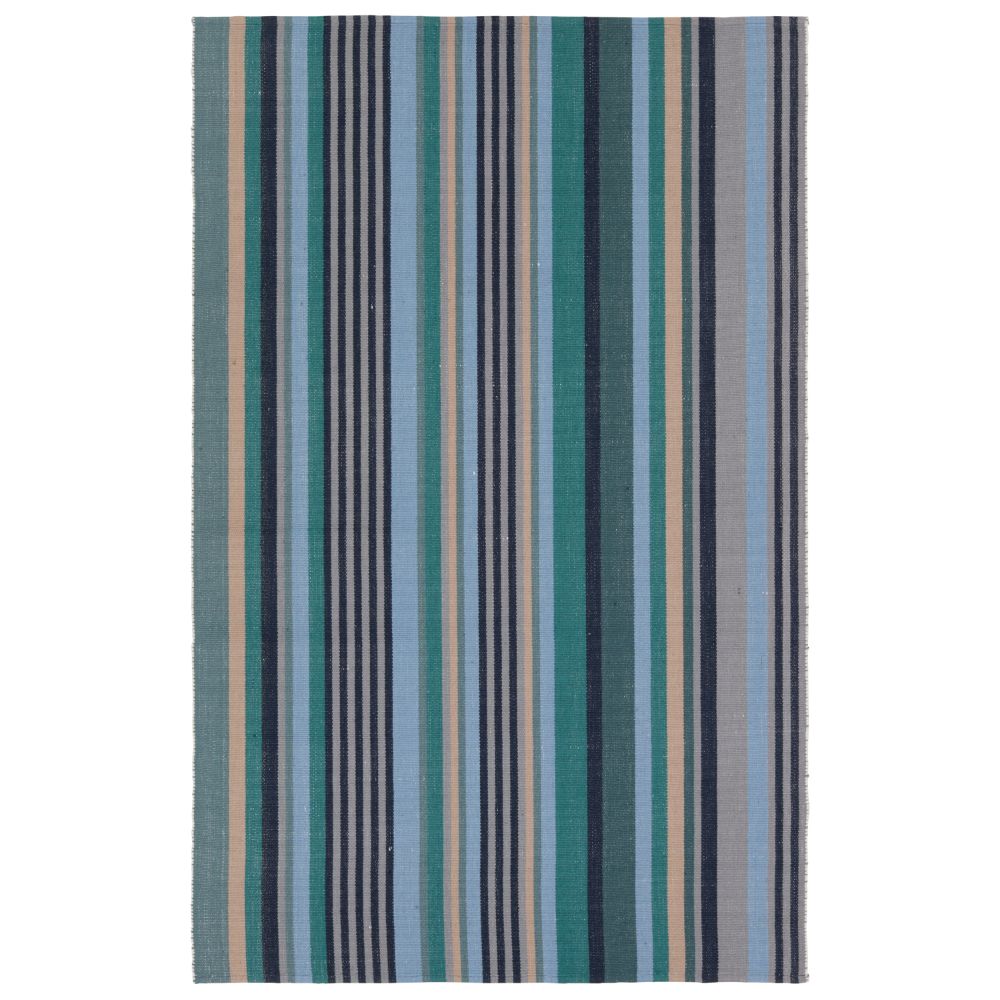 Vibe by Jaipur Living MAZ02 Vibe by Jaipur Living Sergio Handmade Striped Teal/Blue Area Rug (2