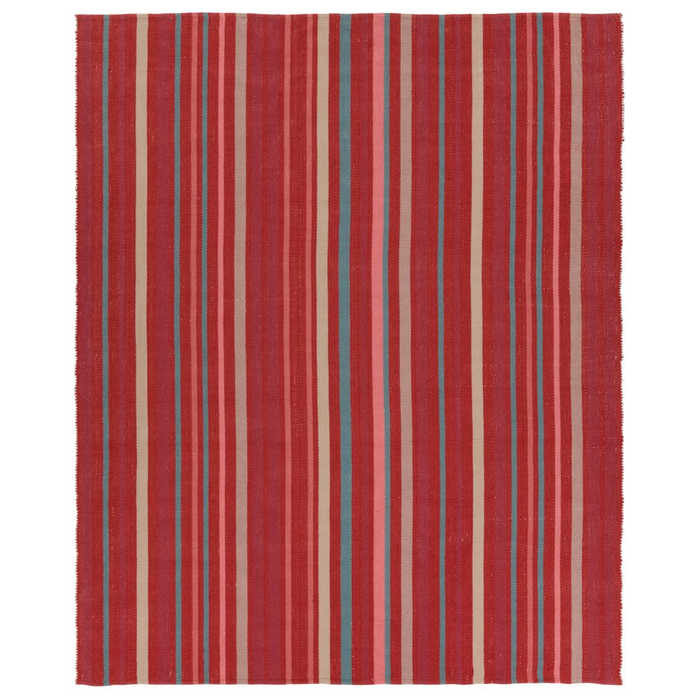 Vibe by Jaipur Living MAZ04 Vibe by Jaipur Living Viviana Handmade Striped Red/Blue Runner Rug (3