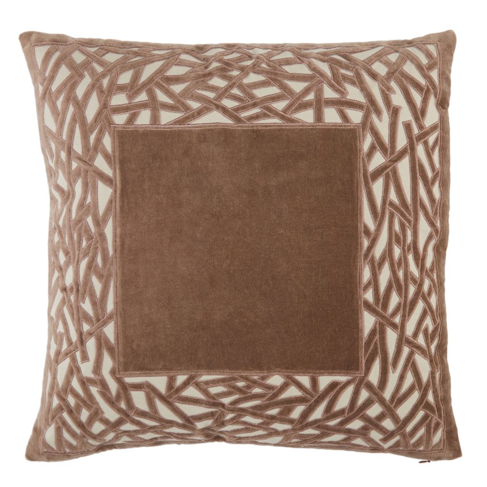 Jaipur Living MEZ01 Birch Trellis Brown/ Cream Poly Throw Pillow 22 inch