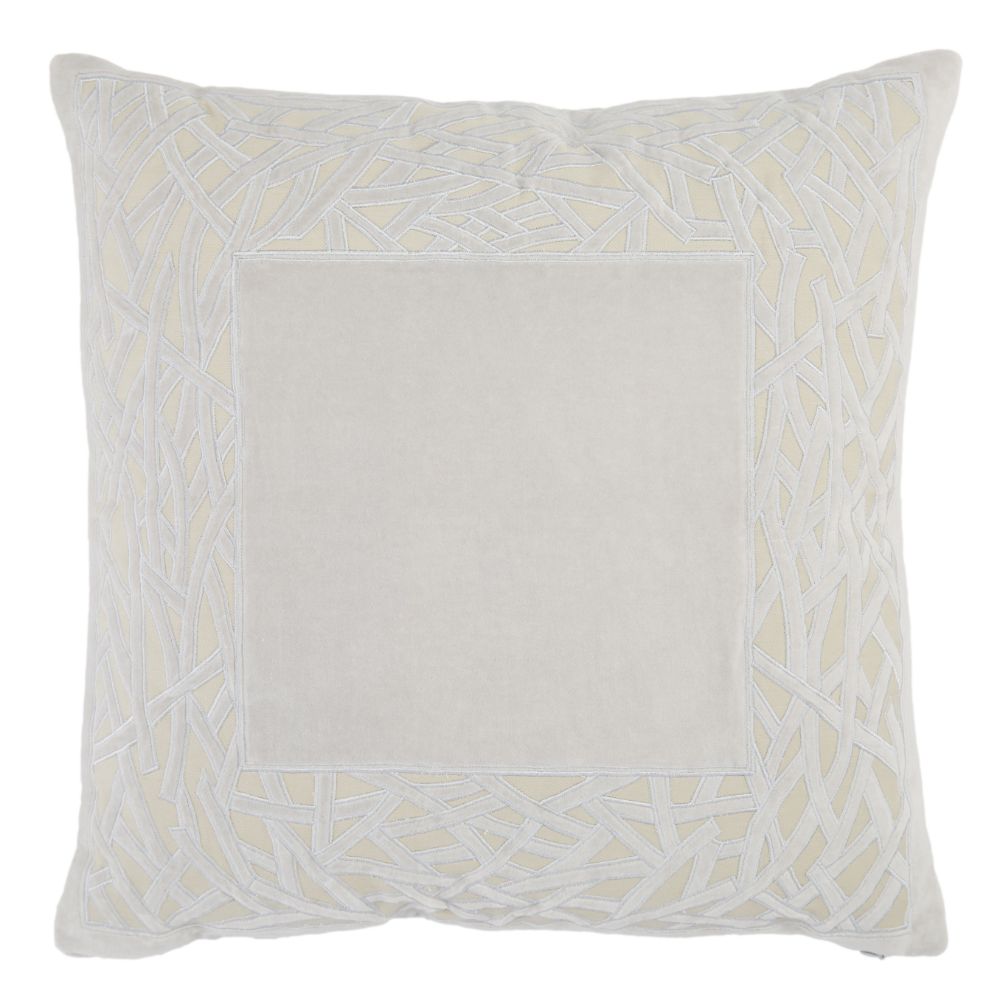 Jaipur Living MEZ04 Birch Trellis Gray/ Cream Poly Throw Pillow 22 inch