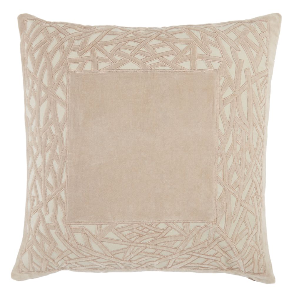 Jaipur Living Birch Trellis Beige/ Cream Poly Fill Throw Pillow 22 inch
