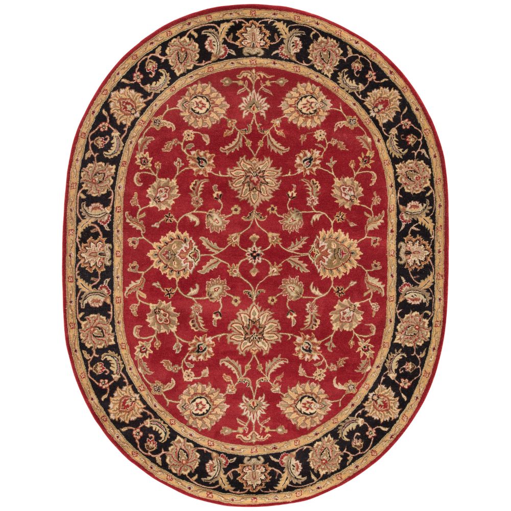 Jaipur Living MY08 Anthea Handmade Floral Red/ Black Oval Area Rug (8