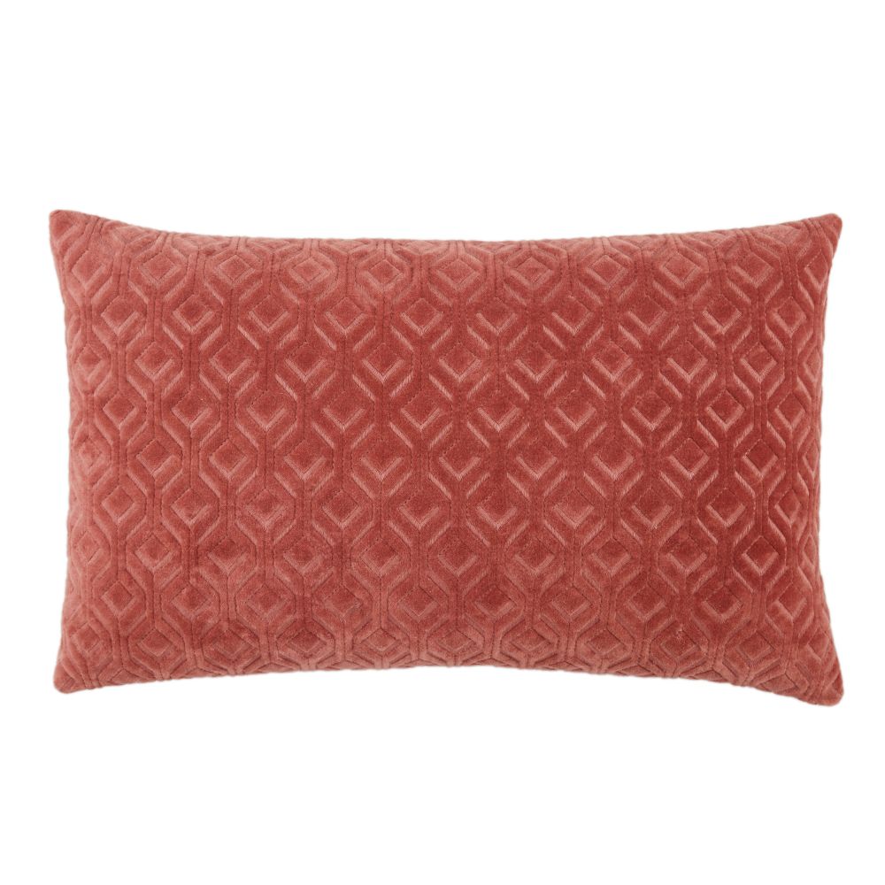 Jaipur Living NOU11 Colinet Trellis Dark Pink/ Pink Poly Lumbar Pillow