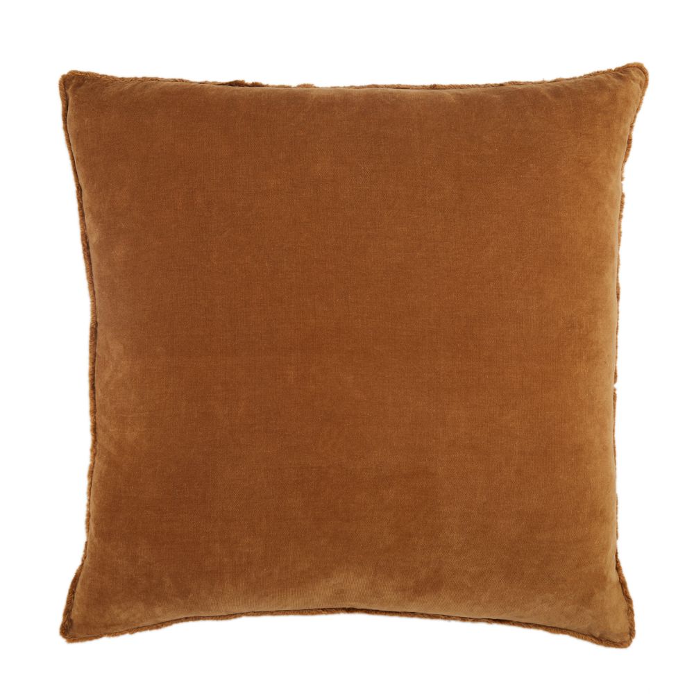 Jaipur Living NOU15 Sunbury Solid Brown Down Throw Pillow 26 inch