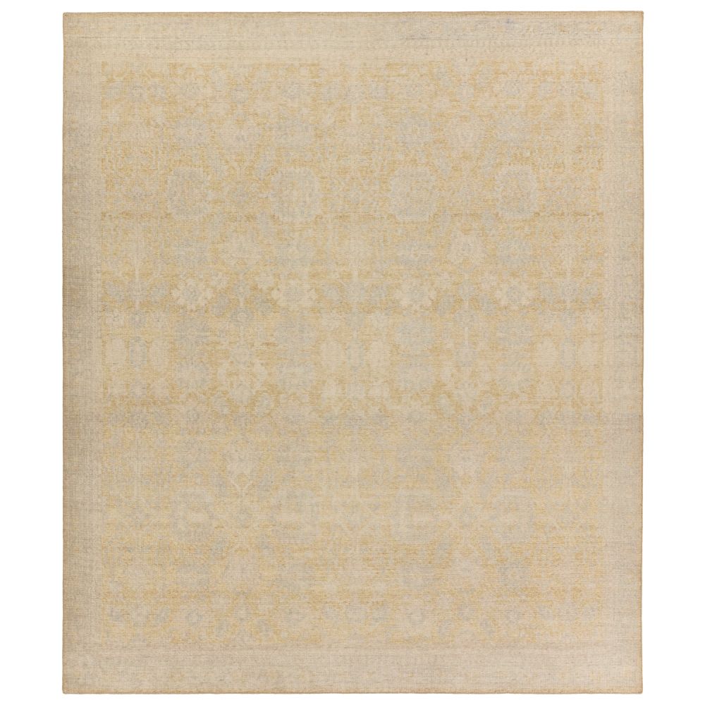 Jaipur Rugs ONE03 Jaipur Living Antony Hand-Knotted Floral Yellow/ Light Gray Area Rug (18"X18")