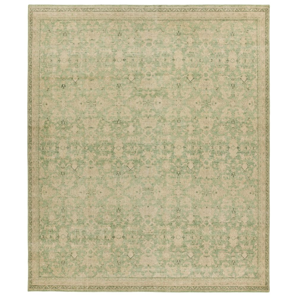 Jaipur Rugs ONE08 Jaipur Living Rowland Hand-Knotted Floral Green/ Tan Area Rug (18"X18")
