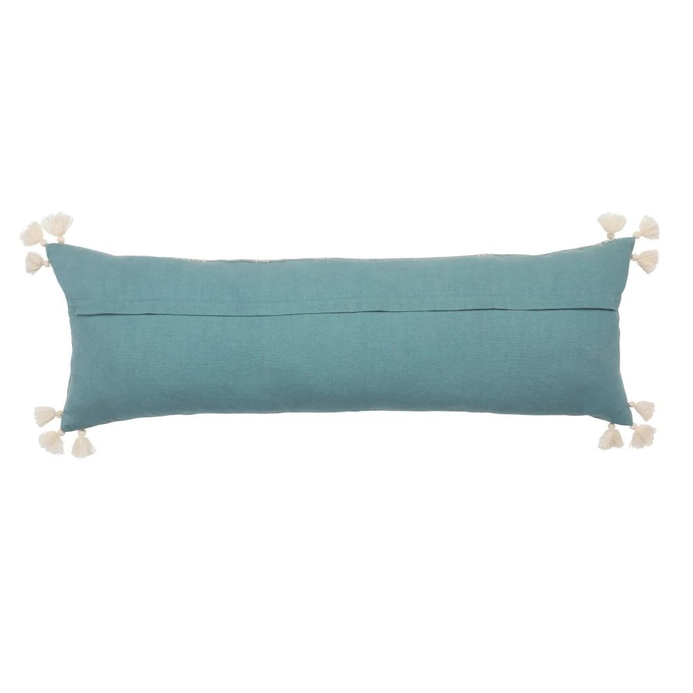 Jaipur Living PUB18 Layal Tribal Sky Blue/ Cream Poly Fill Pillow (13"X40" Lumbar)
