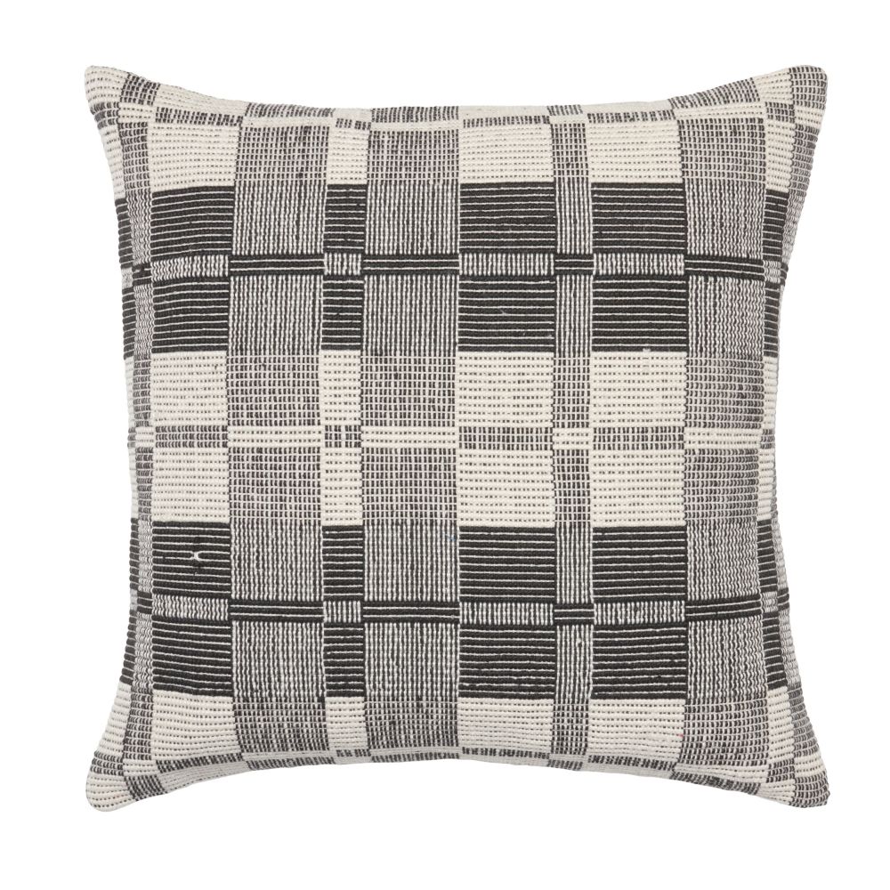 Jaipur Living REN01 Wren Striped Black/ Cream Poly Fill Pillow (24" Square)
