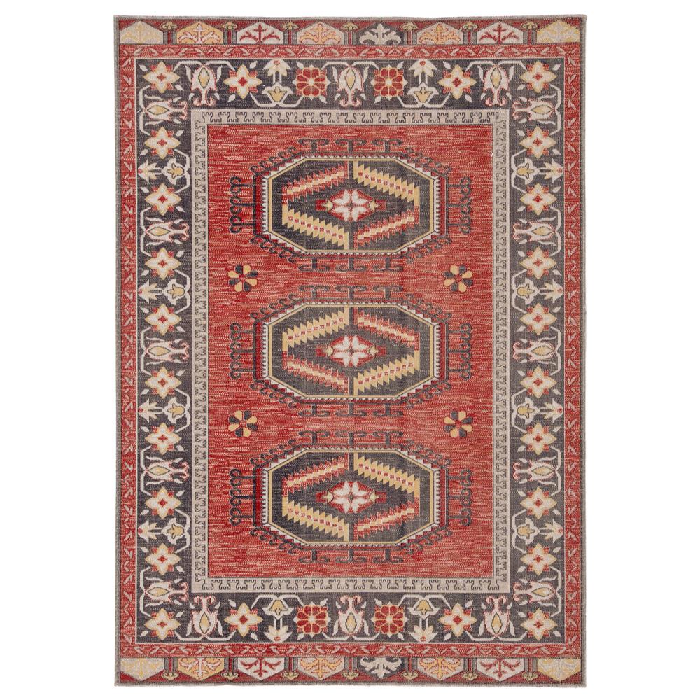 Jaipur Living POL12 Medallion Red / Yellow Indoor/ Outdoor Area Rug 9