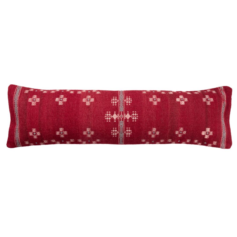 Jaipur Living PUB04 Katara Tribal Red/ Gray Poly Lumbar Pillow