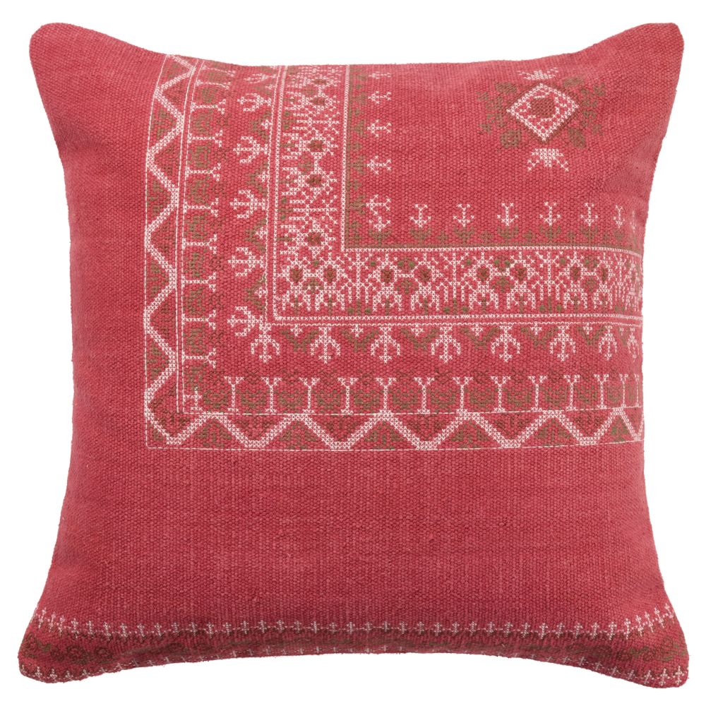 Jaipur Living PUB11 Abeni Tribal Red/ Brown Poly Throw Pillow 24 inch