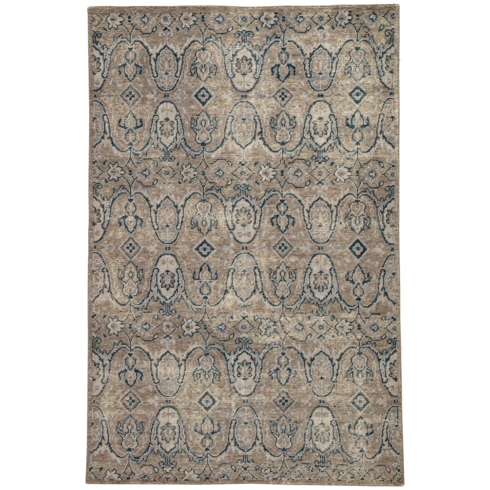 Jaipur Living REL06 Williamsburg Hand-Knotted Medallion Gray/ Navy Area Rug (5