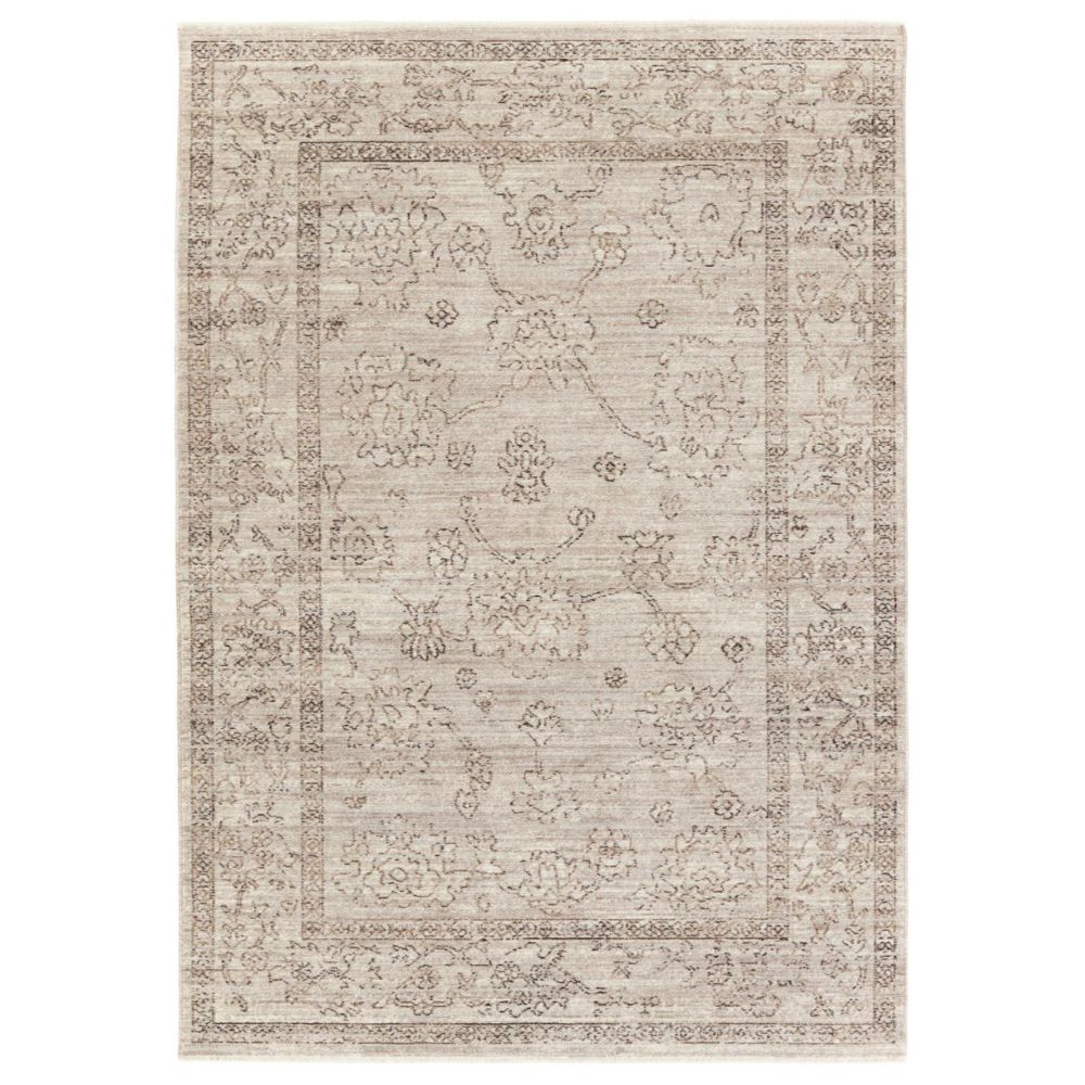 Jaipur Living LEI02  Living Camille Floral Gray/ Brown Area Rug (8