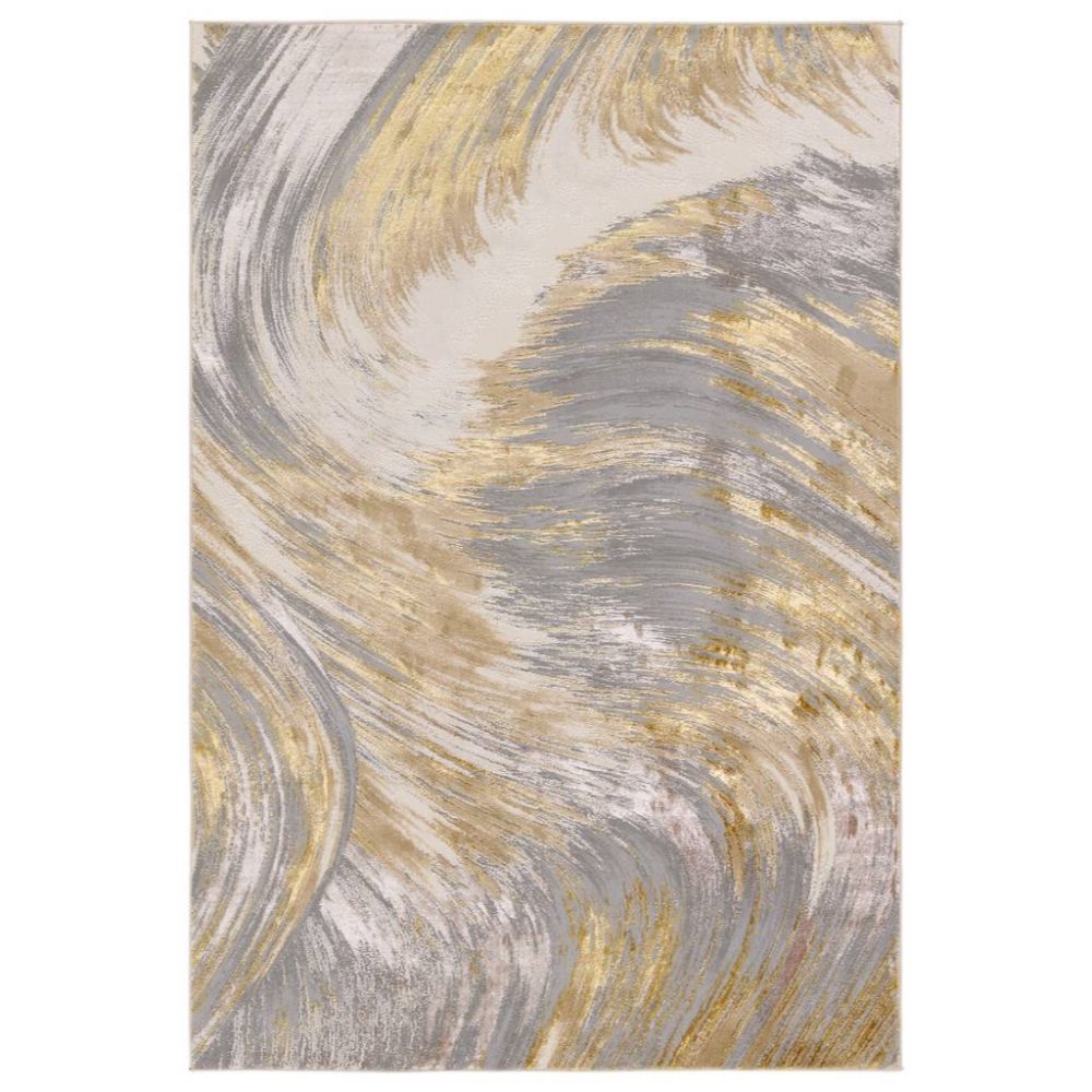 Jaipur Living CTY19 Zione Abstract Gold/ Gray Runner Rug (2