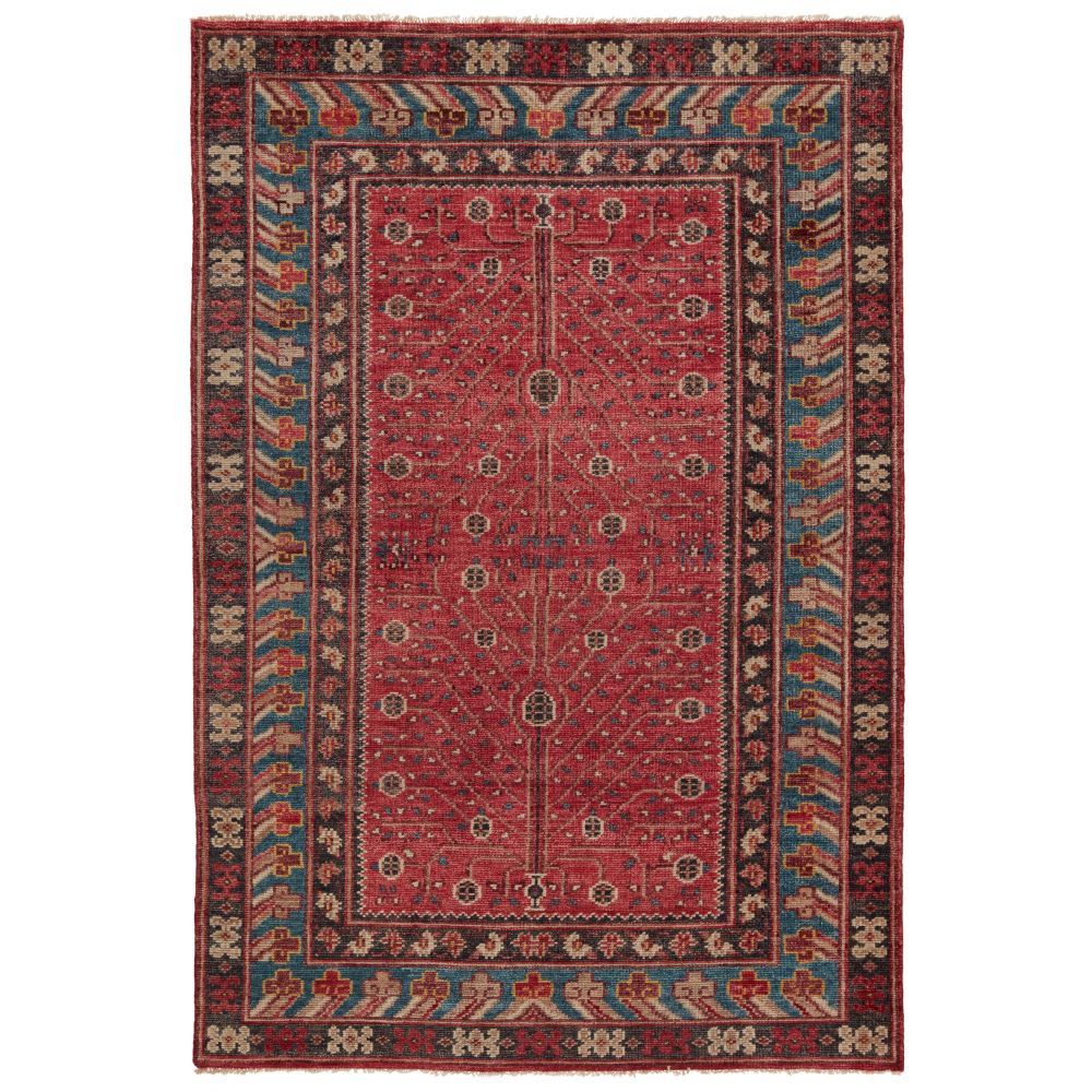 Jaipur Living SLN13 Donte Hand-Knotted Oriental Red/ Blue Area Rug (8