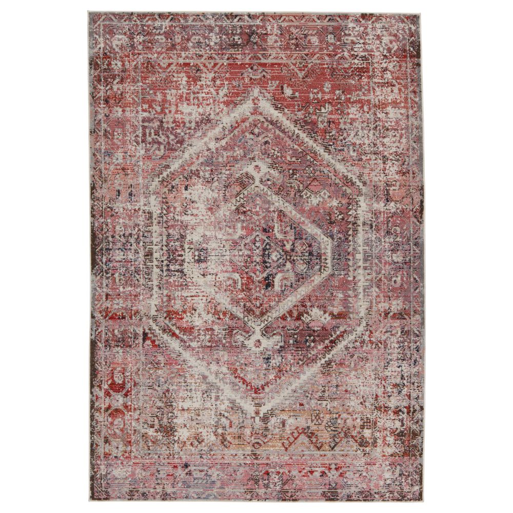 Vibe by Jaipur Living SWO12 Armeria Indoor/ Outdoor Medallion Pink/ White Area Rug (9
