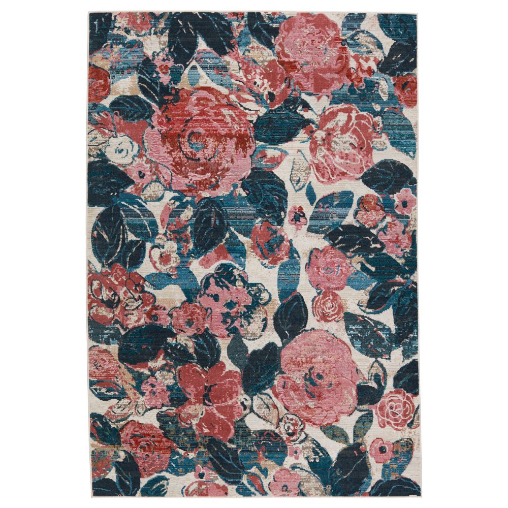 Vibe by Jaipur Living SWO13 Illiana Indoor/ Outdoor Floral Pink/ Blue Area Rug (8