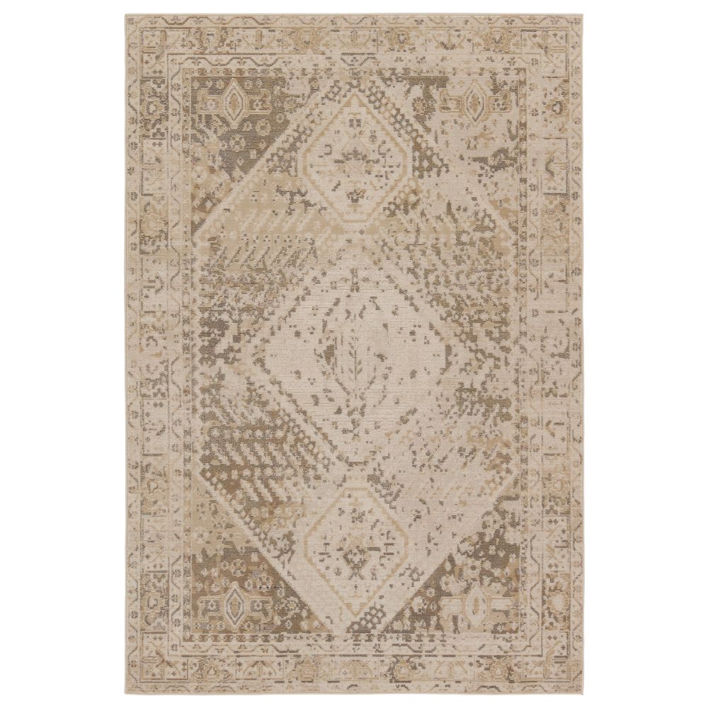 Vibe by Jaipur Living SWO21 Rush Indoor/Outdoor Medallion Beige/ Tan Area Rug (9