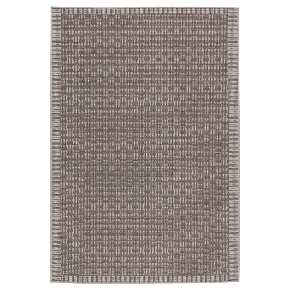 Vibe by Jaipur Living TAH10 Iti Indoor/ Outdoor Border Taupe/ Gray Area Rug (2