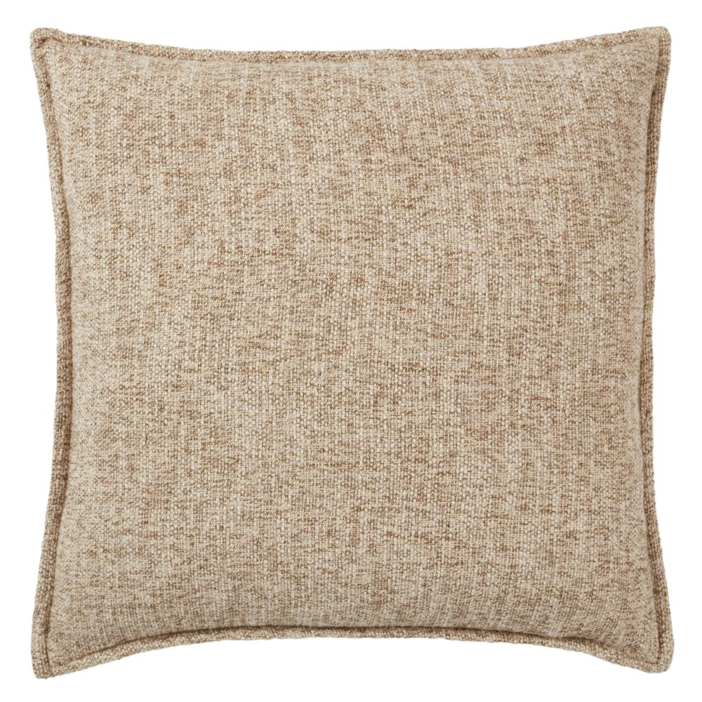 Jaipur Living TAN11 Enya Solid Brown/ Cream Poly Fill Pillow (22" Square)