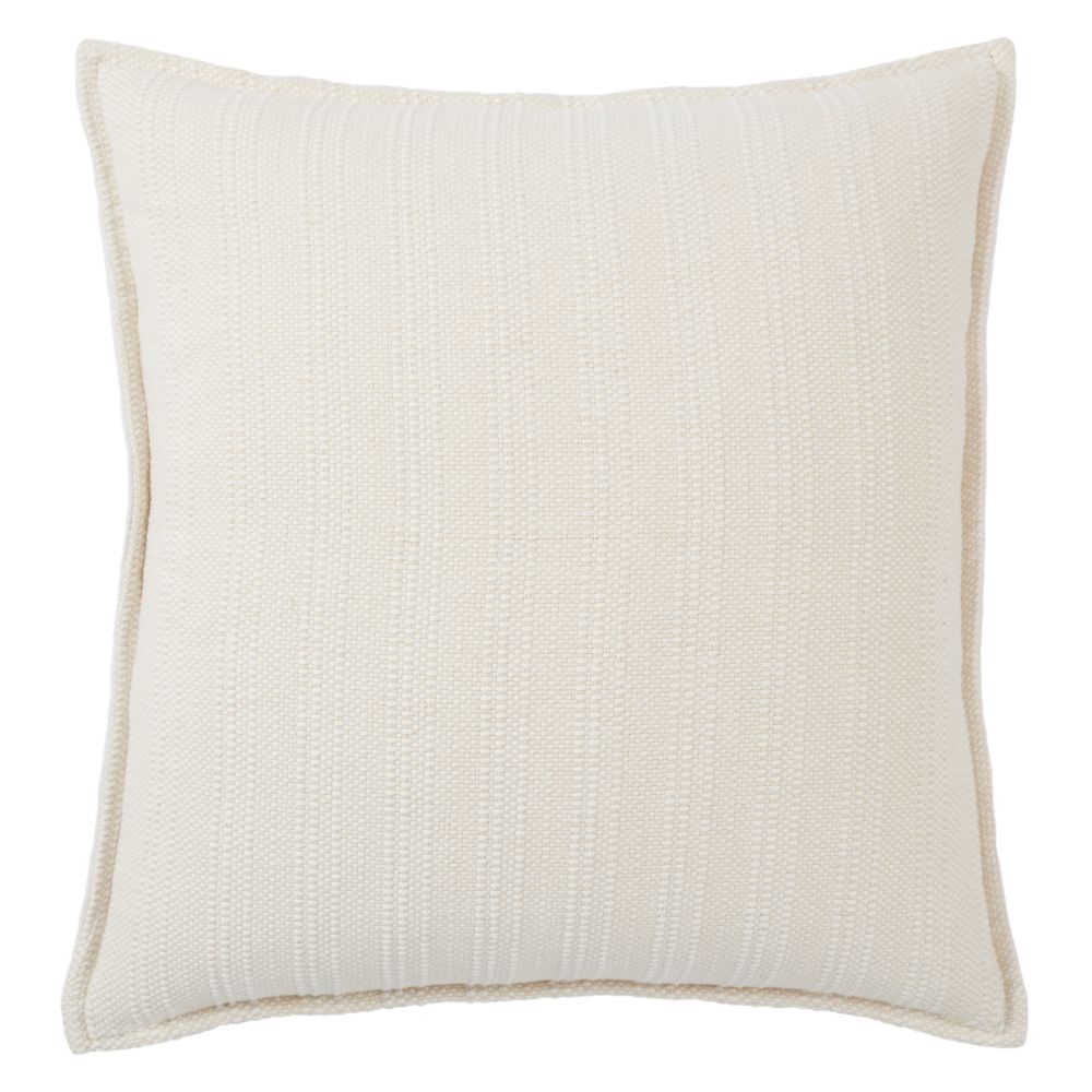 Jaipur Living TAN13 Ove Striped Cream/ Ivory Poly Fill Pillow (22" Square)