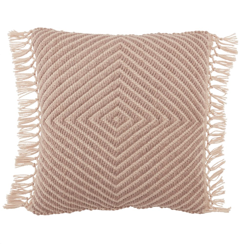 Jaipur Living TLS01 Maritima Geometric Mauve/ Light Pink Indoor/ Outdoor Pillow 20 inch