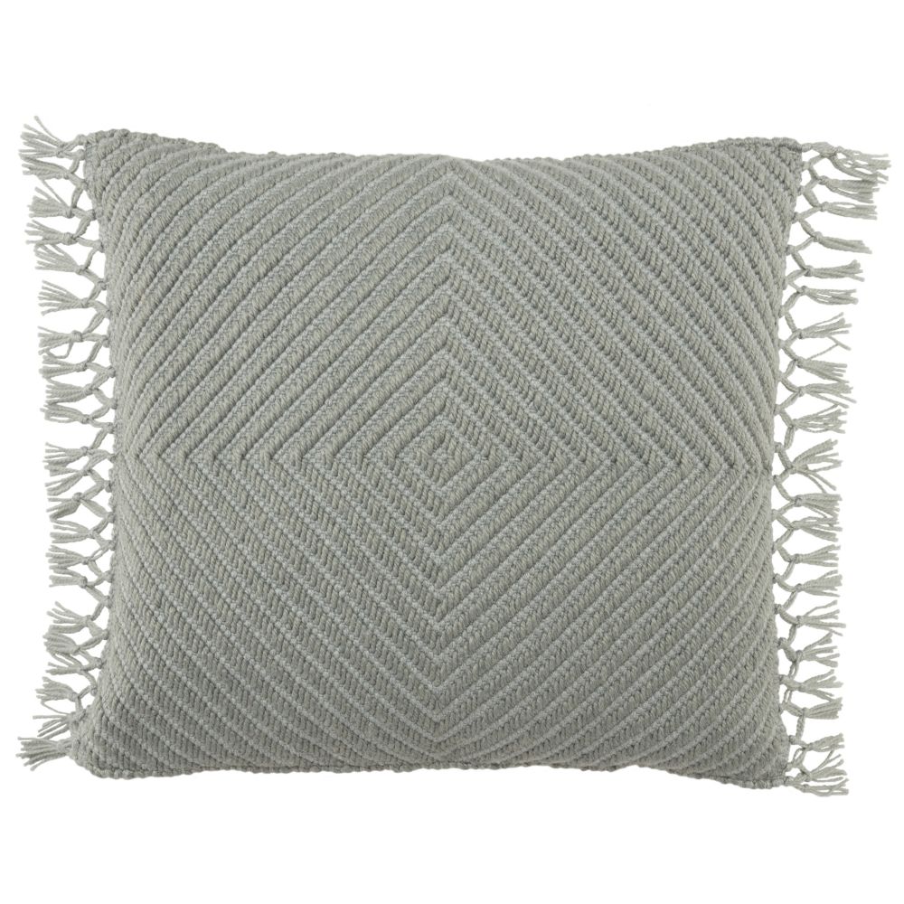 Jaipur Living Maritima Geometric Light Gray/ Light Blue Indoor/ Outdoor Pillow 20 inch