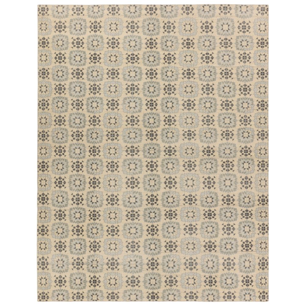 Jaipur Rugs TSS02 Verde Home by Jaipur Living Crystal Hand-Knotted Medallion Gray/ Cream Area Rug (18"X18")