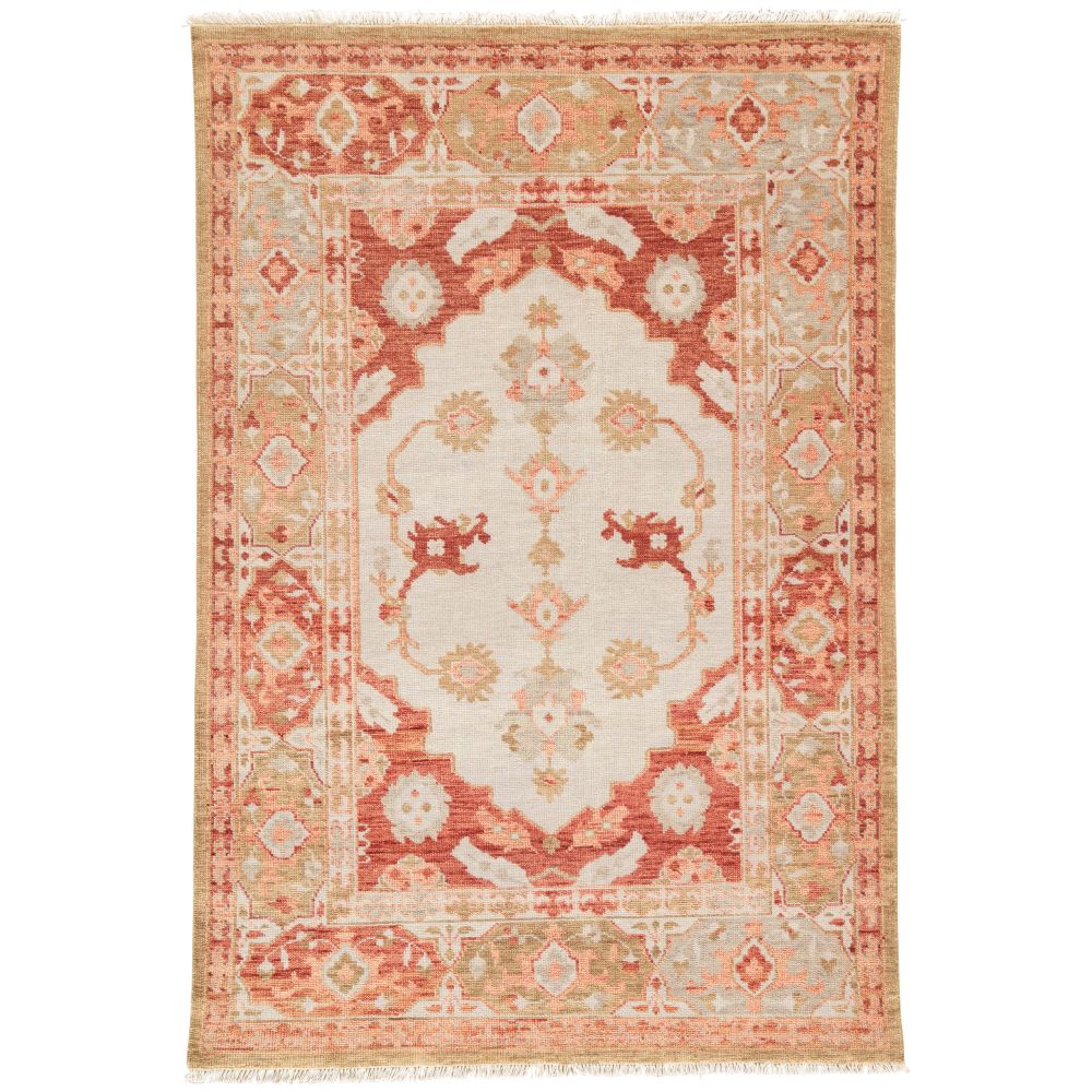 Artemis by Jaipur Living VBA04 Azra Hand-Knotted Floral Red/ Tan Area Rug (9