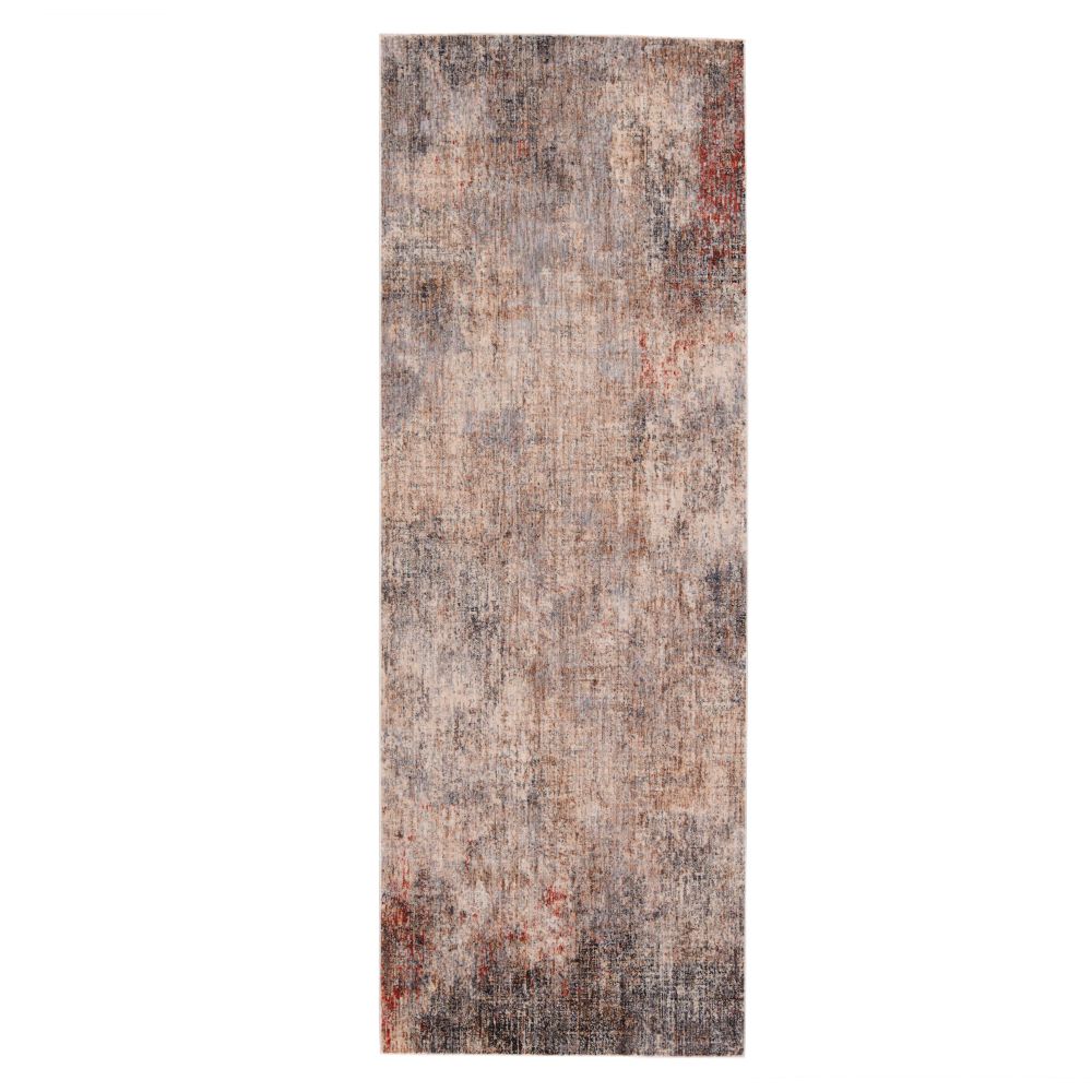 Vibe by Jaipur Living VND07 Kyson Abstract Light Taupe/ Blue Runner Rug (3