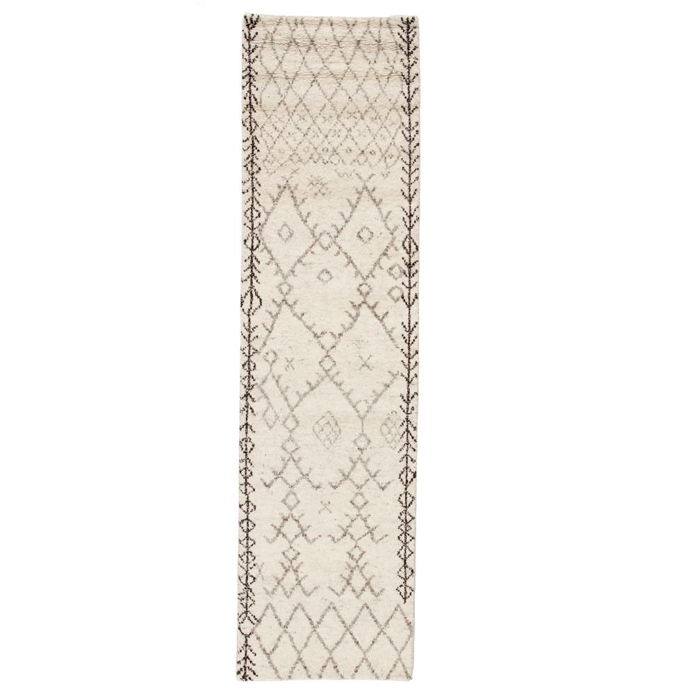 Jaipur Living ZUI01 Zola Hand-Knotted Geometric Ivory/ Brown Runner Rug (2