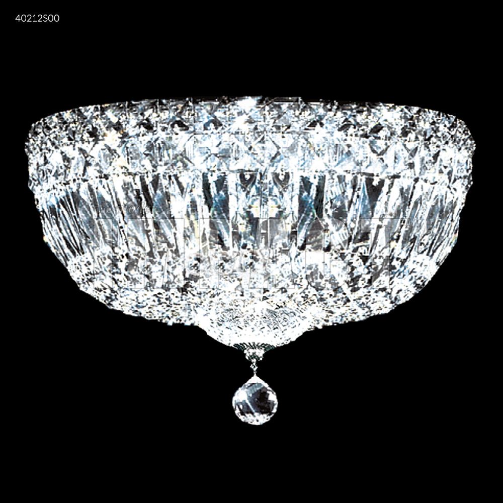 James R Moder Crystal 40212S00 All Crystal Flush Mount in Silver