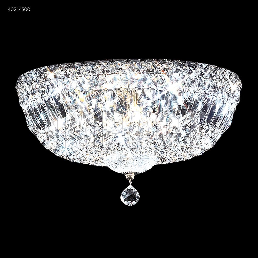 James R Moder Crystal 40214S00 All Crystal Flush Mount in Silver