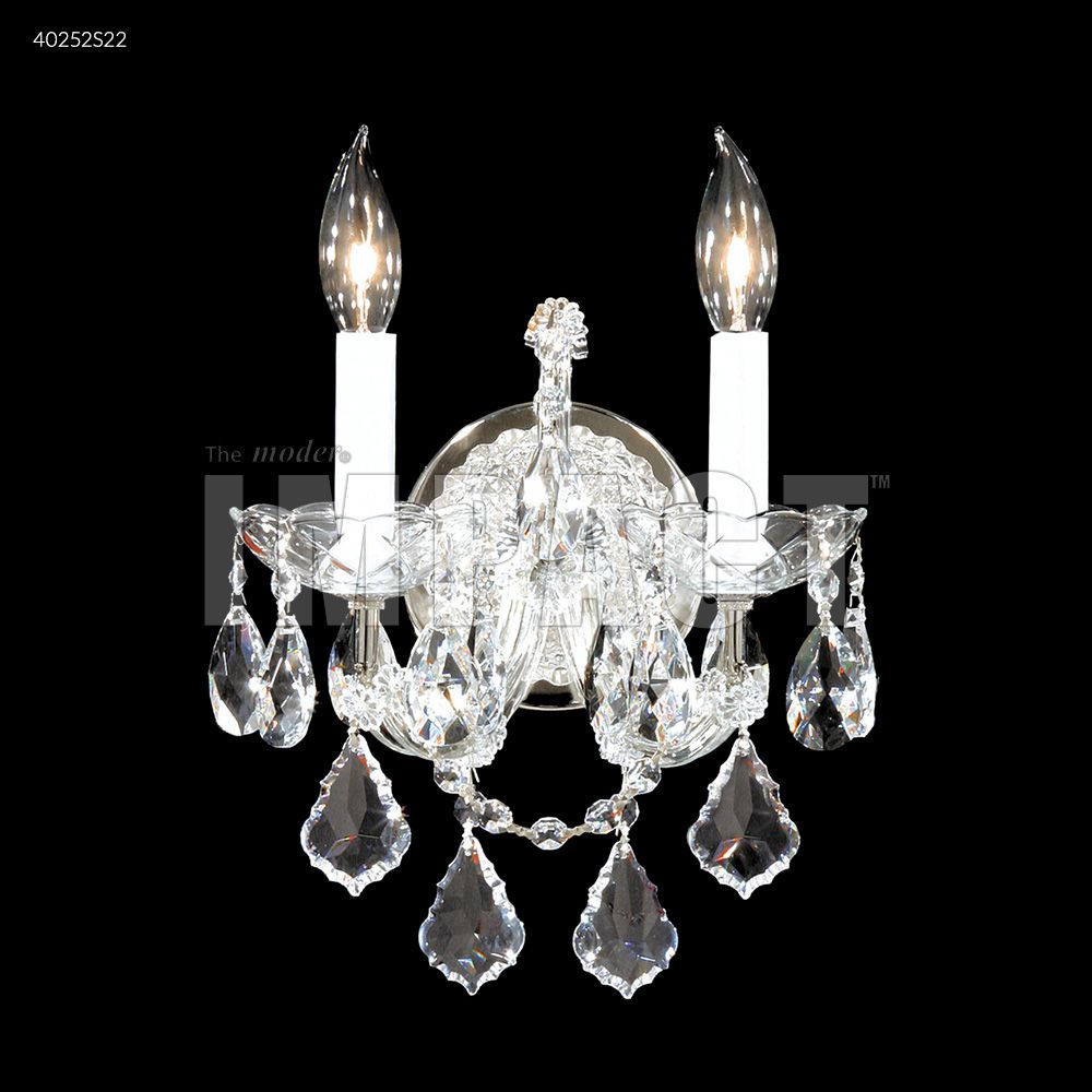 James R Moder Crystal 40252S22 Maria Theresa Wall Sconce in Silver