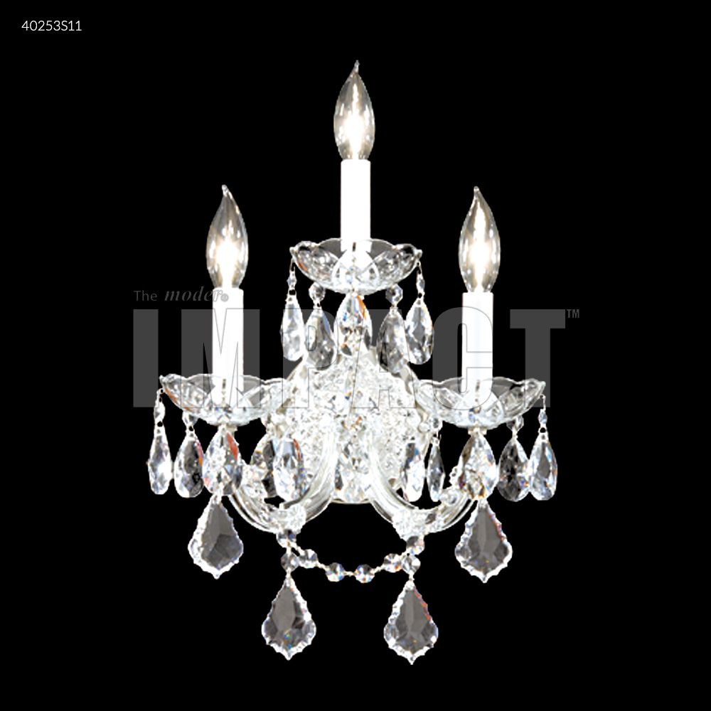 James R Moder Crystal 40253S11 Maria Theresa Wall Sconce in Silver