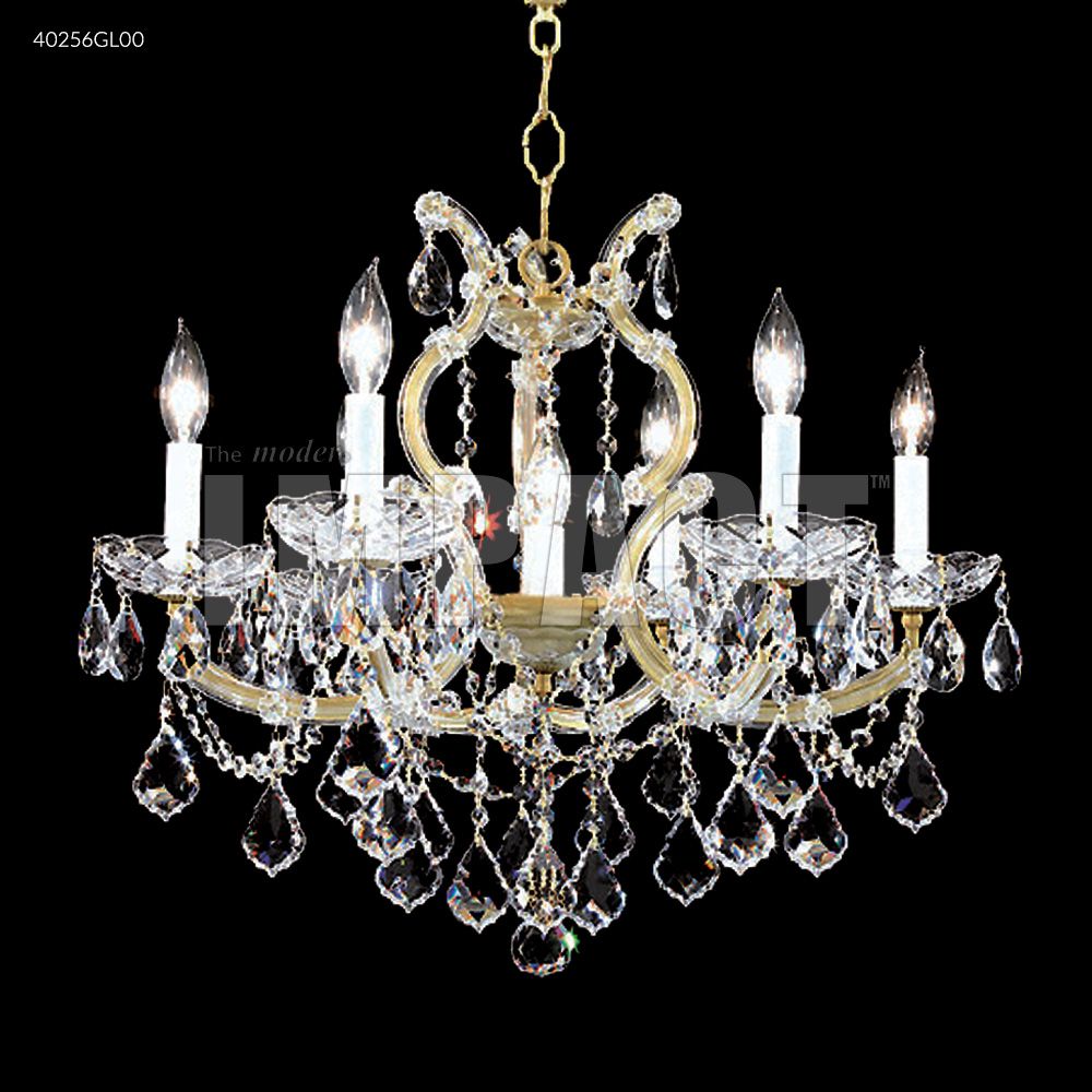 James R Moder Crystal 40256GL00 Maria Theresa 6 Arm Chandelier in Gold Lustre