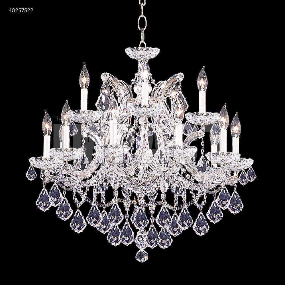 James R Moder Crystal 40257S22 Maria Theresa 15 Arm Chandelier in Silver