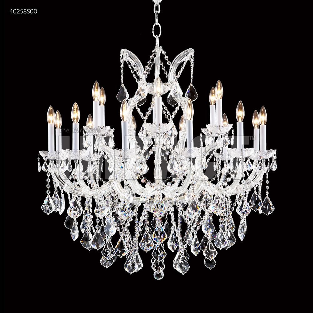 James R Moder Crystal 40258S00 Maria Theresa 18 Arm Chandelier in Silver